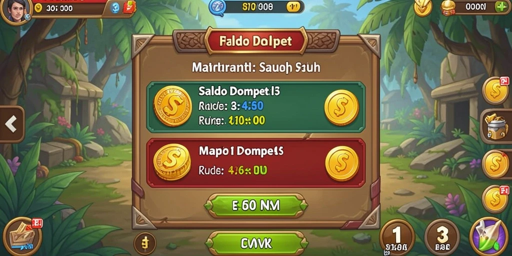 Tampilan antarmuka yang menarik dengan tema slot modern.