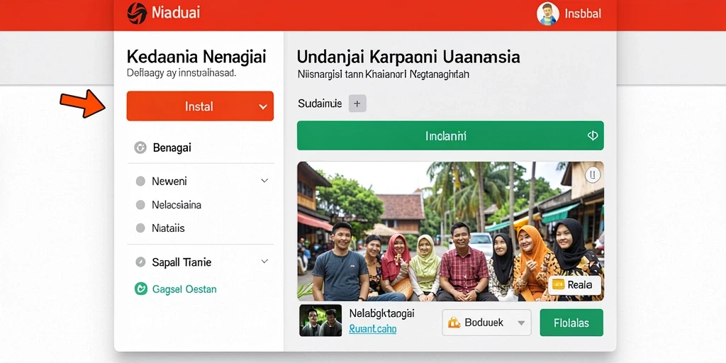 Tampilan awal yang menarik dan intuitif.