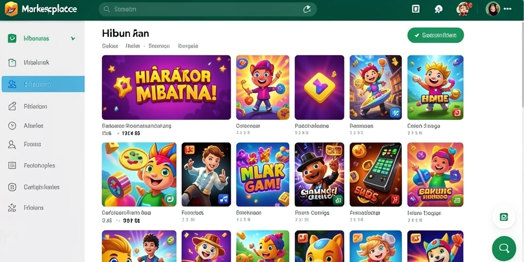 Tampilan utama dengan pilihan mode permainan.