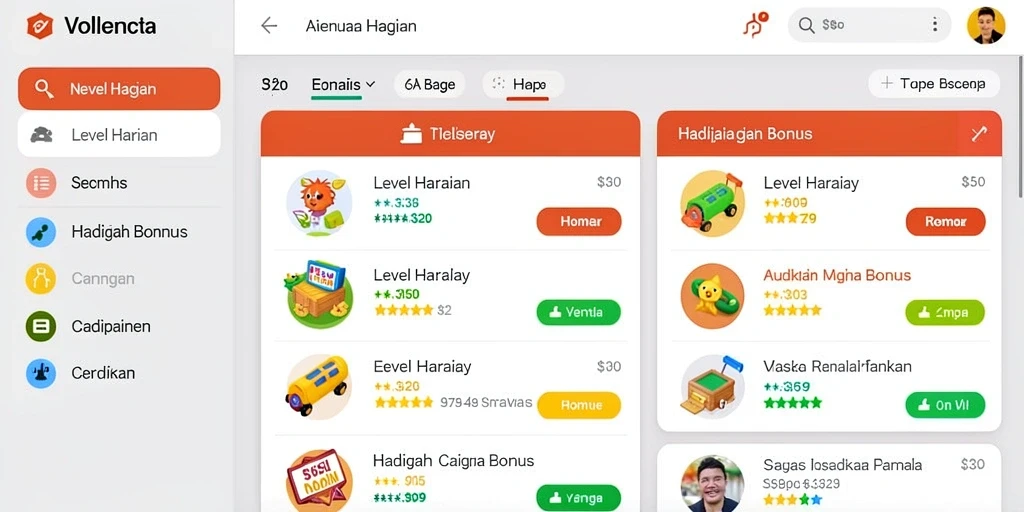 Tampilan antarmuka yang user-friendly dan intuitif.